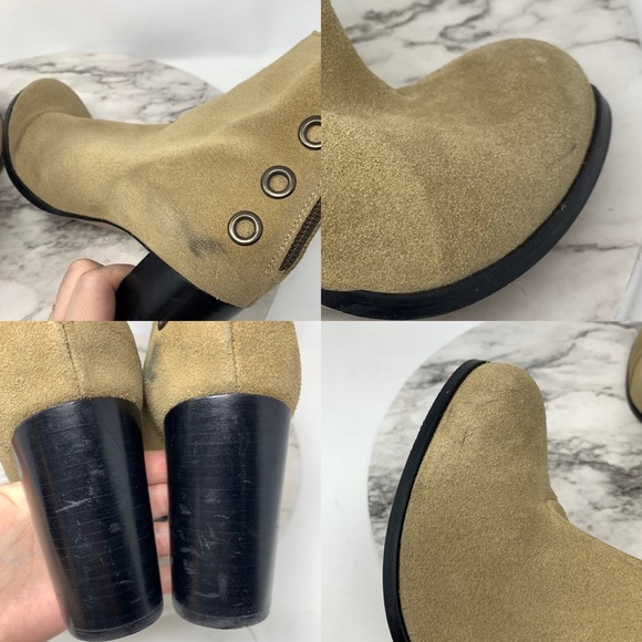 Musse & Cloud Millie Grommet Suede Booties 9 Bohemian Chunky Coquette Girl Retro - Picture 9 of 16